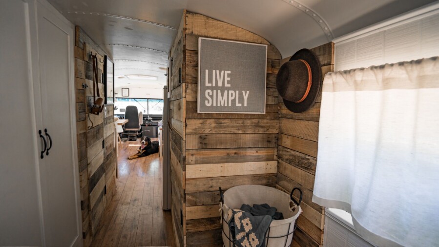 It Used To Be a School Bus … Now It’s a Cozy Loft On Wheels!