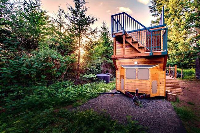 Mountain Climbing Couple Builds “Basecamp” Tiny Home Complete With Alpine Accents {15 Photos}