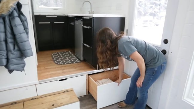 Self-Taught Builder Graduates to Incredible Tiny House with Elevator Bed