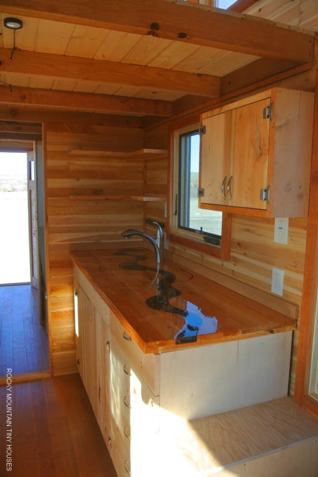 A River Runs Through This 32’ Long Tiny House by Rocky Mountain Tiny Houses