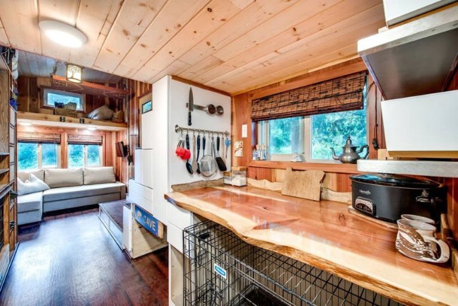 Engineering Couple Plus Their Three Dogs Live in 200 Square Foot Tiny House