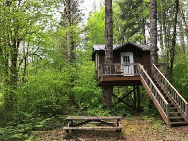 Beautifully Simplistic Tiny House High in the Trees on 1.3 Acres
