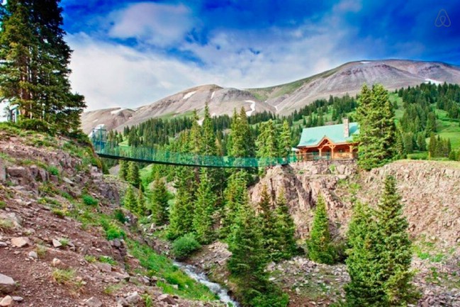 Cross a Suspension Bridge to Stay in this Scenic Tiny House Rental