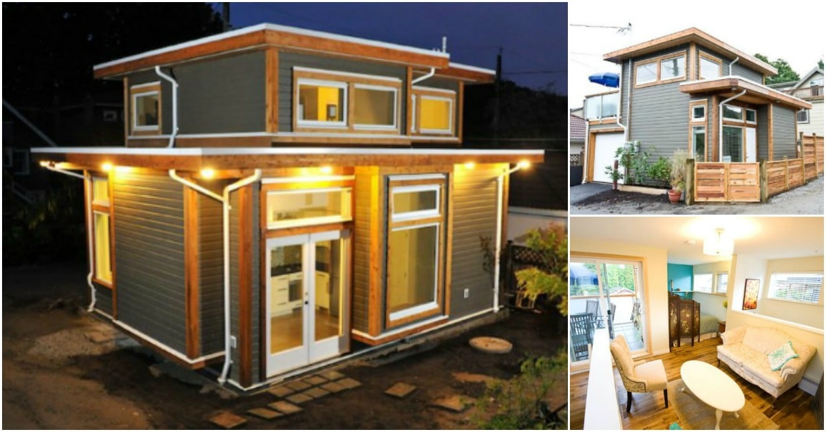 Vancouver Couple Build 500 Square Foot Tiny House With A Garage And Balcony  - Tiny Houses