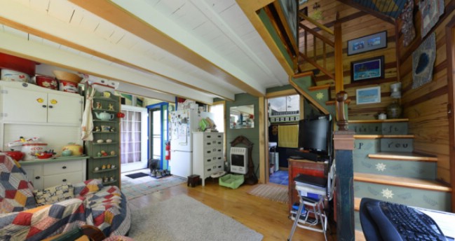 Ohio Couple Spend Six Years Building Eclectic 450 Square Foot Tiny House