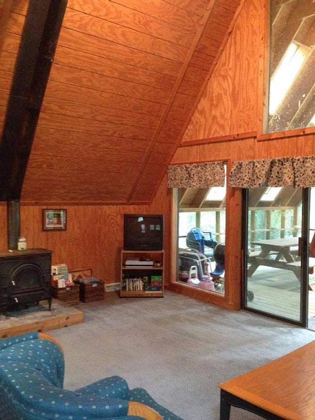 A-Frame Home Boasts Incredible Porch with a Cozy Interior