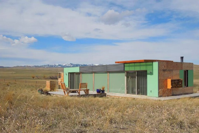 700 Square Foot Home Made out of Shipping Containers in the Middle of Scenic Montana