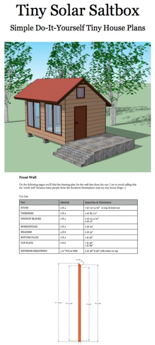 Low Cost Plans Tiny Houses, Do It Yourself Tiny House Plans