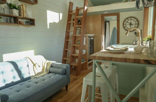 Rustic Tiny Home by Tiny Heirloom with a Rooftop Bar