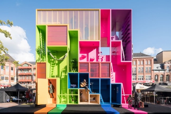 This Tiny Reconfigurable Apartment Is As Colorful As It Is Imaginative