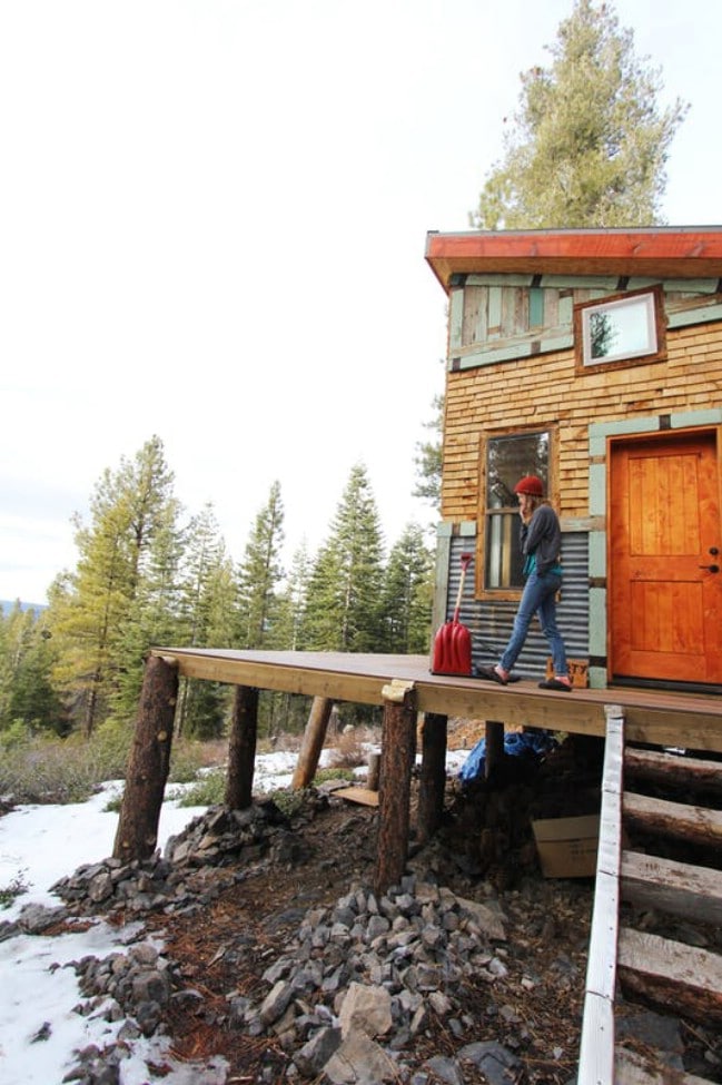 One Creative Couple Built a Self-Sustaining Micro Cabin in Tahoe