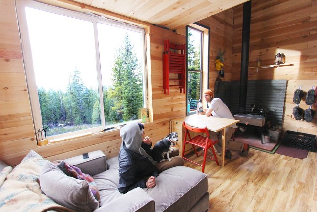 One Creative Couple Built a Self-Sustaining Micro Cabin in Tahoe