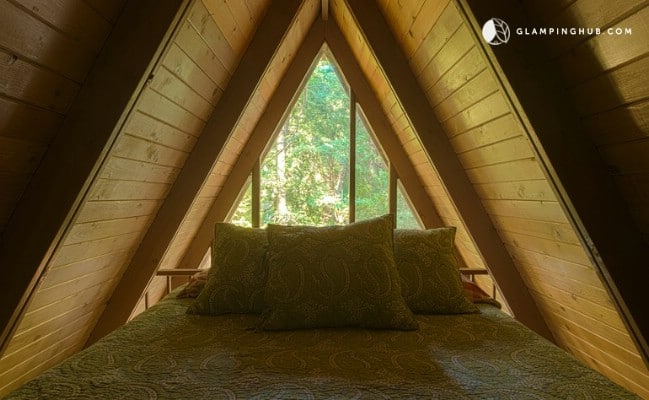Go “Glamping” in a Cool A-Frame Cabin in San Jacinto