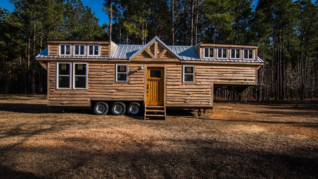 This Tiny Gooseneck House Features Gorgeous Rustic Siding