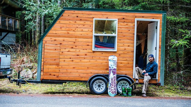 This Snowboarder Built a Tiny House to Call Home in Just One Year