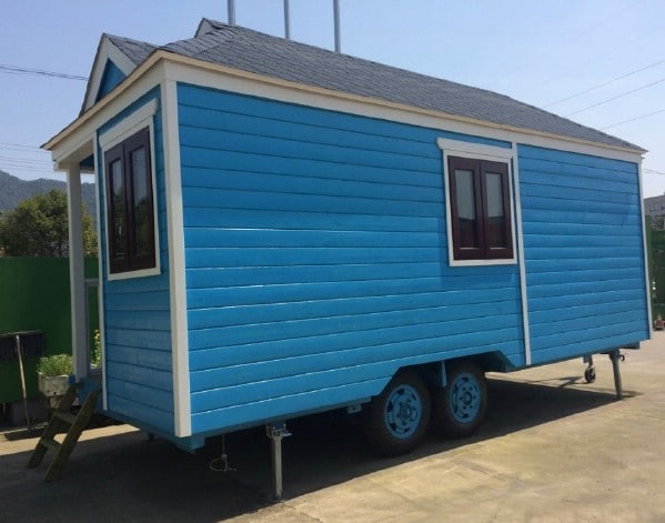 This Cute Blue Tiny House is Only $8,900