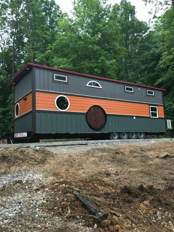 The Be Our  Guest Tiny  House  is a 432 Square Foot Woodsy 