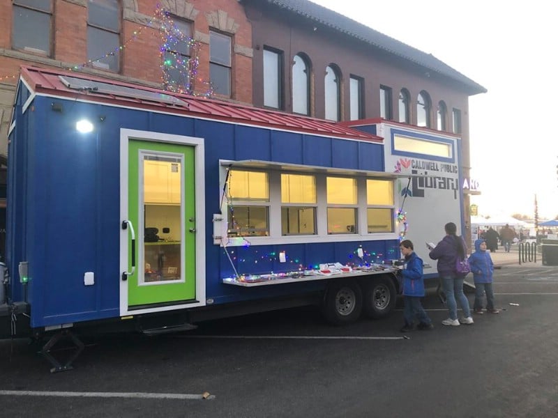 This Colorful Tiny House is a Library for the City of Caldwell