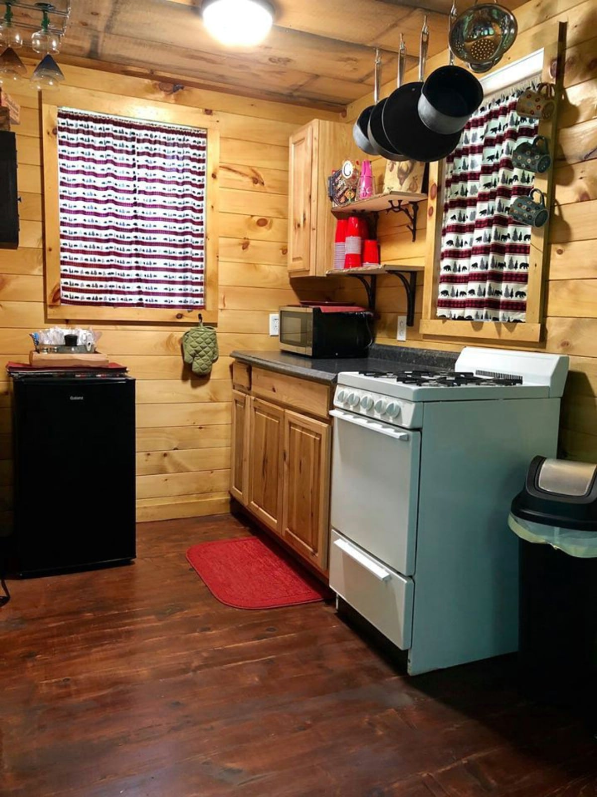 Kitchen in wood cabin