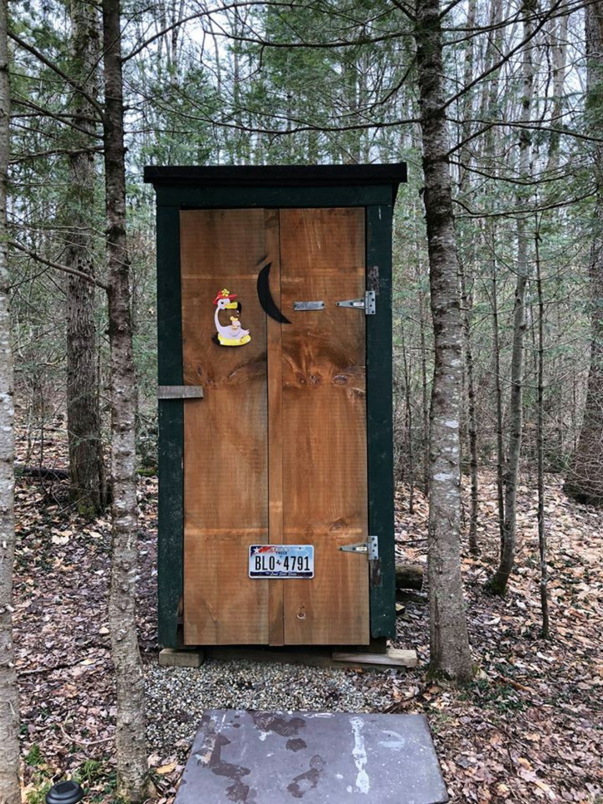Outhouse in woods