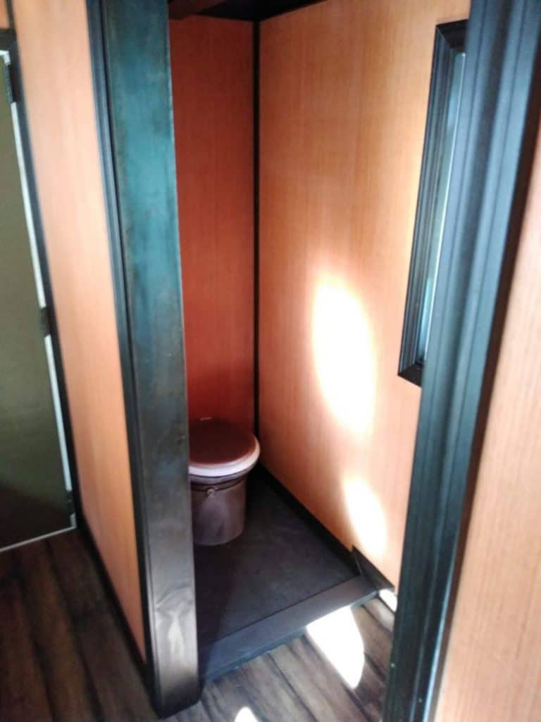 Compost toilet in tiny home
