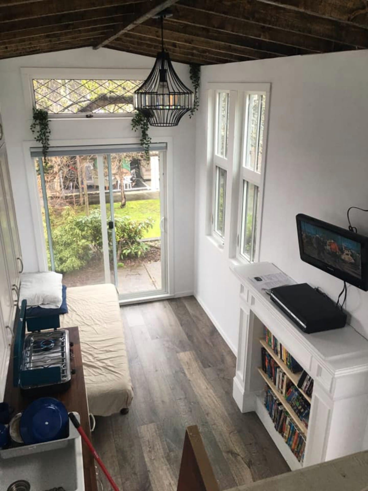 View from tiny house loft