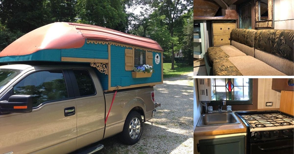 Whimsical Tiny HouseTruck Camper Conversion with Full 