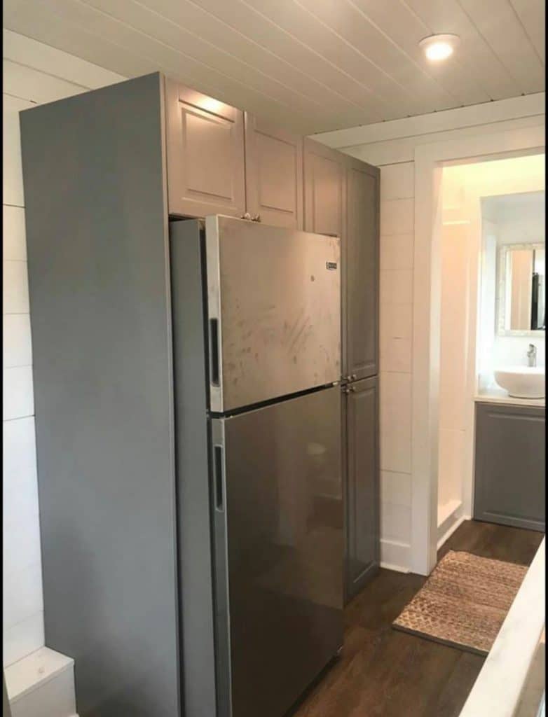 Refrigerator and storage in tiny house