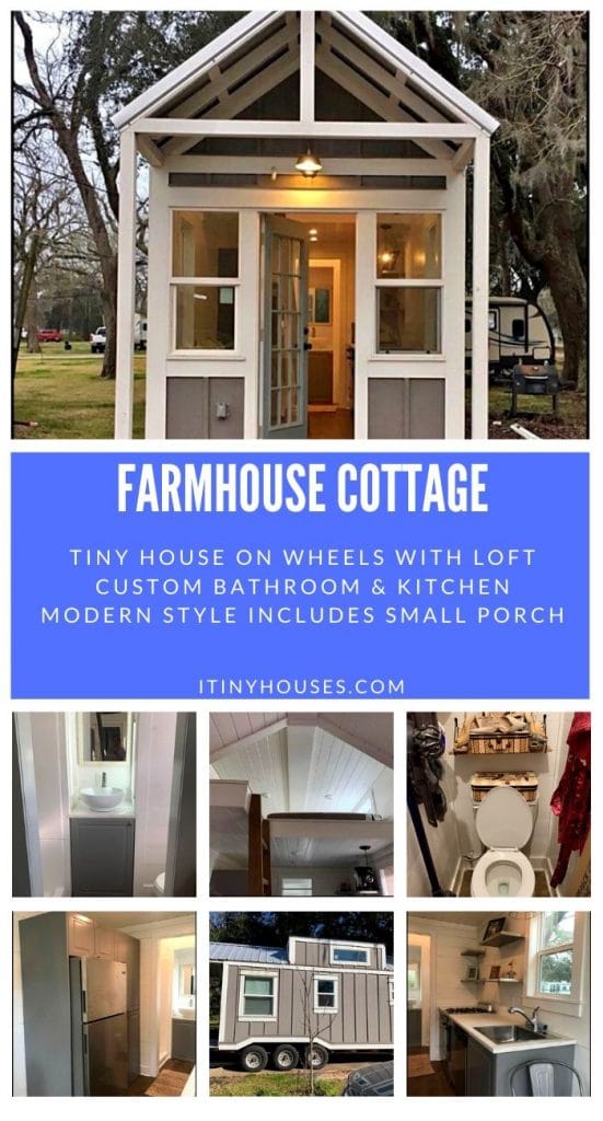 Cottage farmhouse on wheels collage