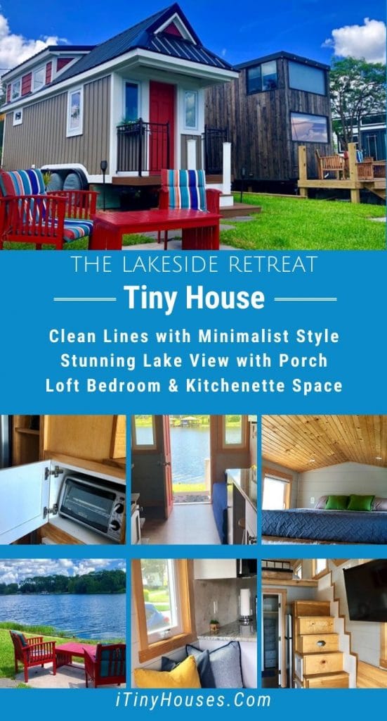 Lakeside Retreat tiny house collage