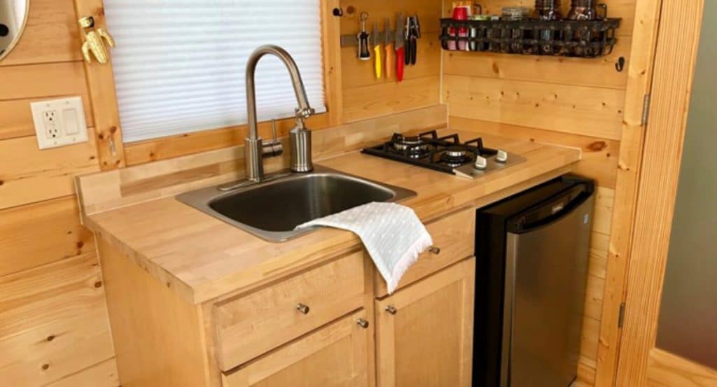 Kitchen sink in tiny home