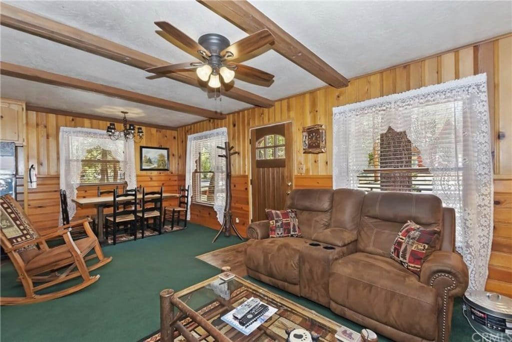 Living room in big bear cabin