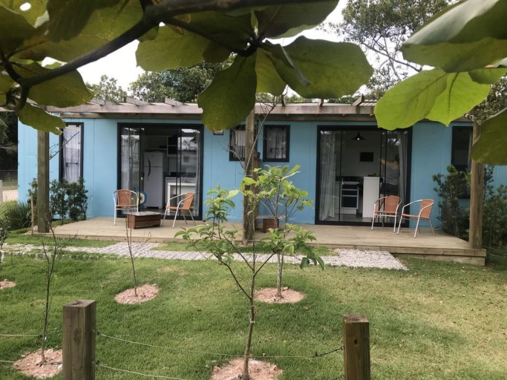 The Brazilian tiny home outside deck
