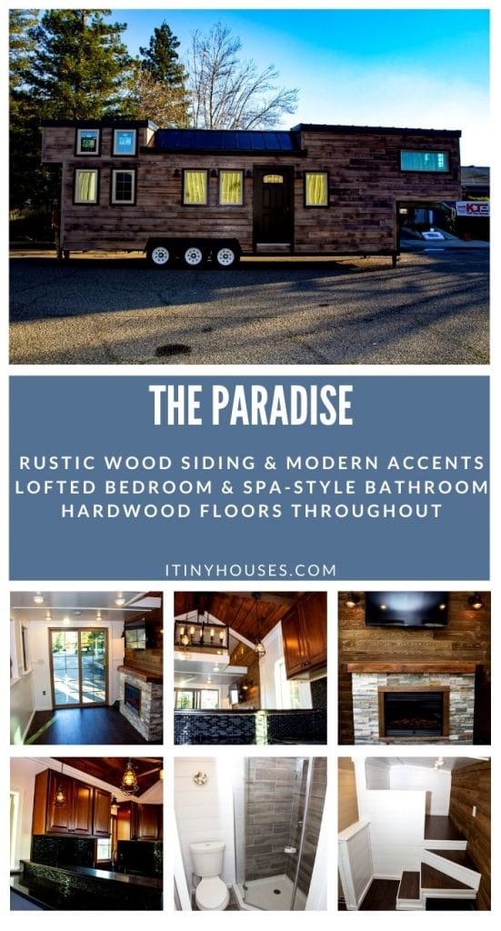 The Paradise tiny home collage