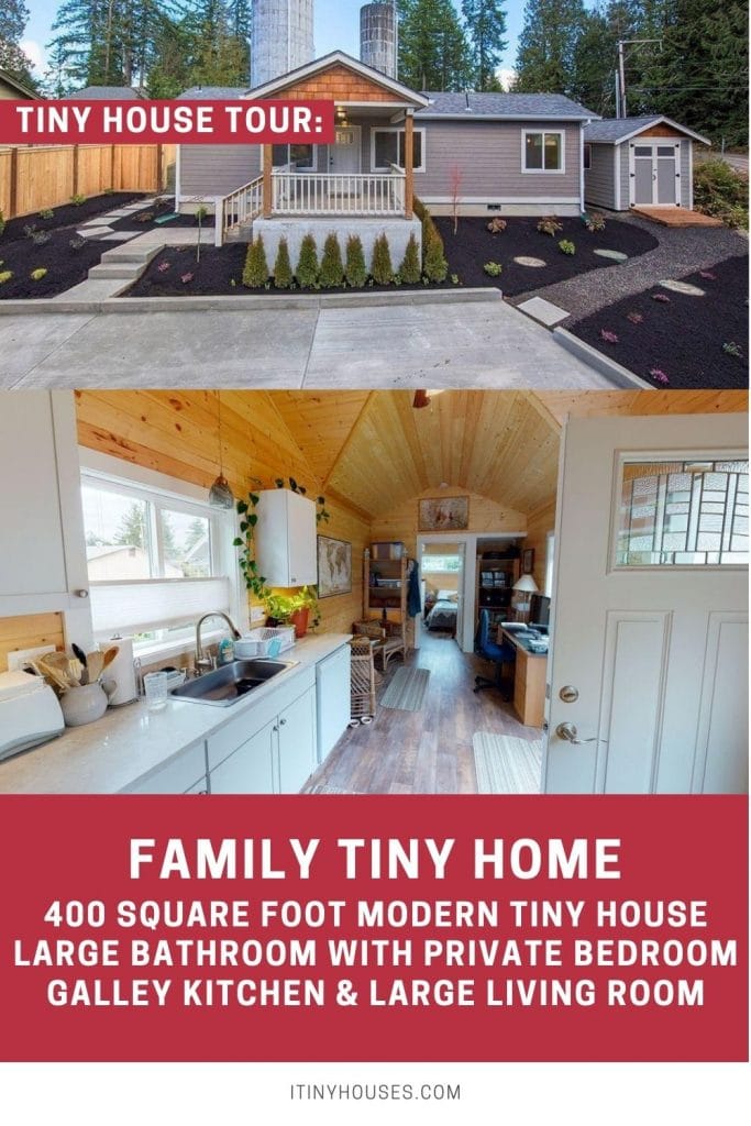 Ranch style family tiny house collage