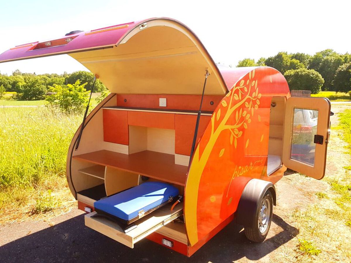 This Teardrop Camper Renovation Is A Fun Pull Behind Tiny Home