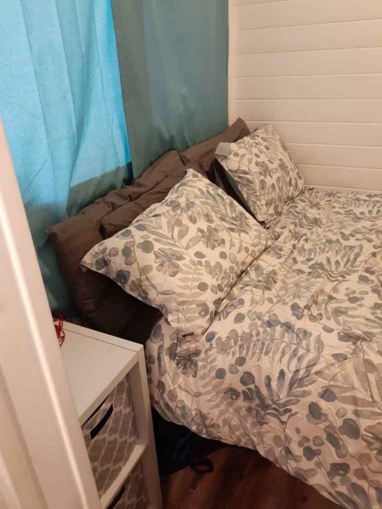 Bed in tiny house