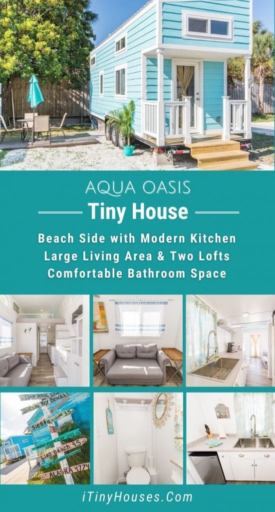 Aqua oasis tiny house collage