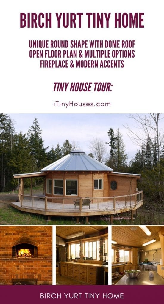 Birch yurt collage