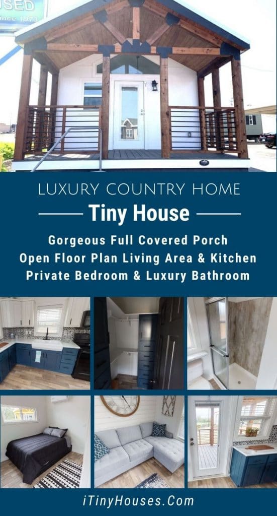 Country home tiny house collage