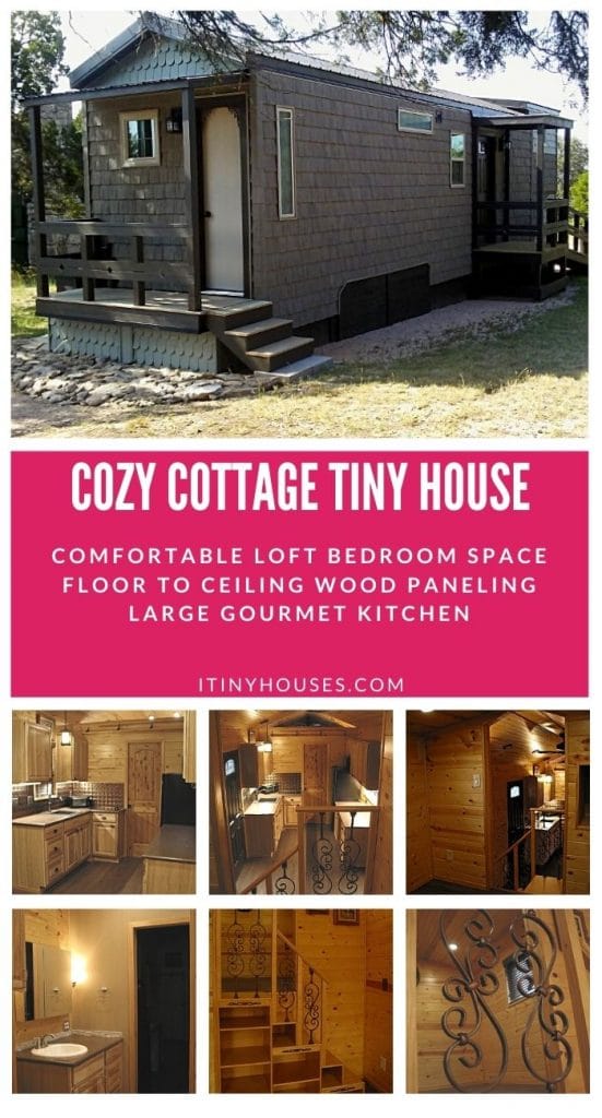 Cozy cottage tiny house collage
