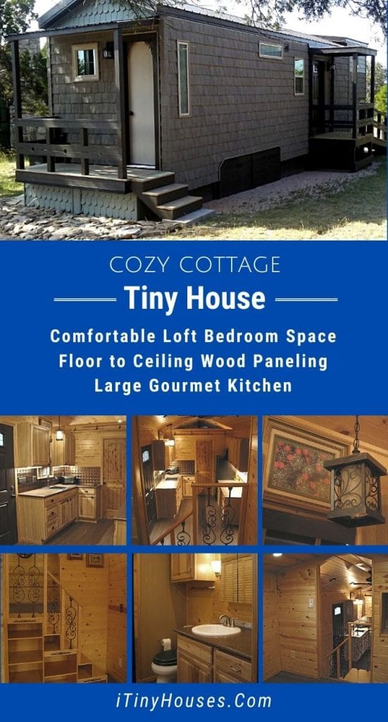 Cozy cottage tiny house collage