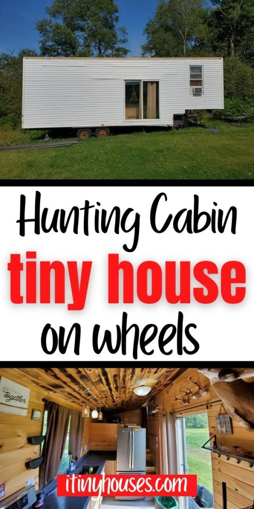 Hunting tiny house on wheels collage