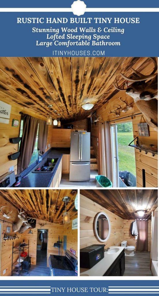Hunting tiny house on wheels collage
