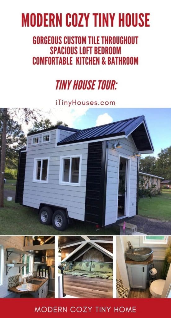 Modern cozy tiny house collage