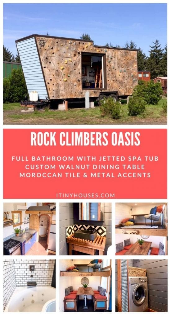 Rock climbers tiny house collage