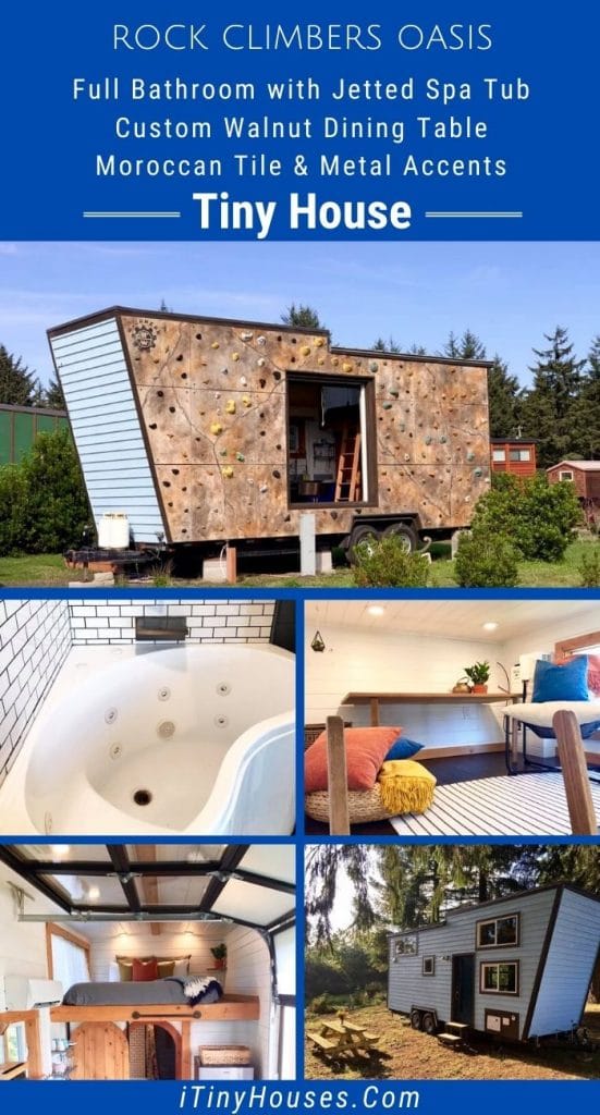 Rock climbers tiny house collage