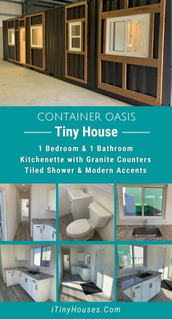 Canadian container home collage