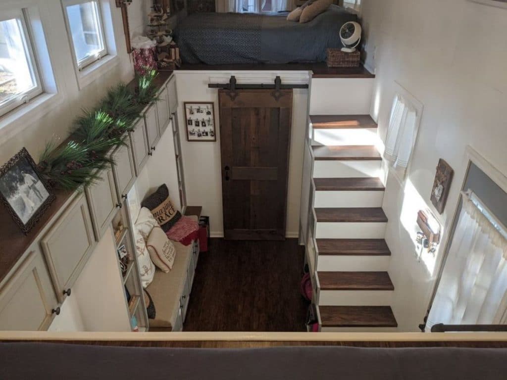 Tiny house stairs to loft