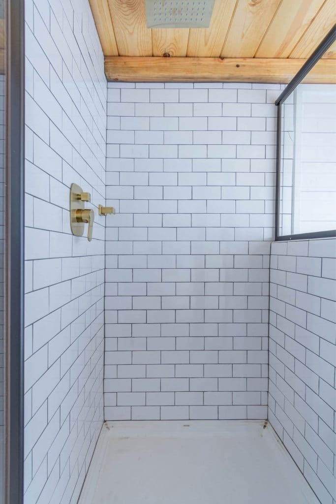 Tiled shower